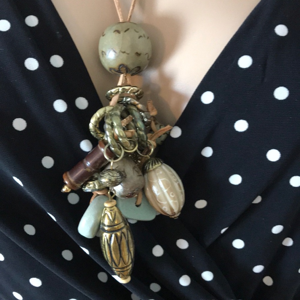 Natural Elements Cluster Statement Necklace - image 2